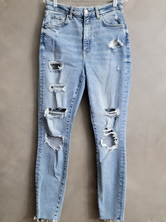 H&M Denim - H&M Light Blue Ripped Skinny Jeans